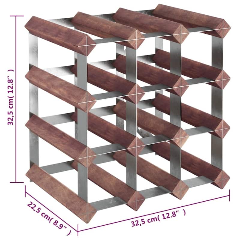 vidaXL Countertop Wine Rack Bottle Holder Wine Storage Organizer Solid Wood