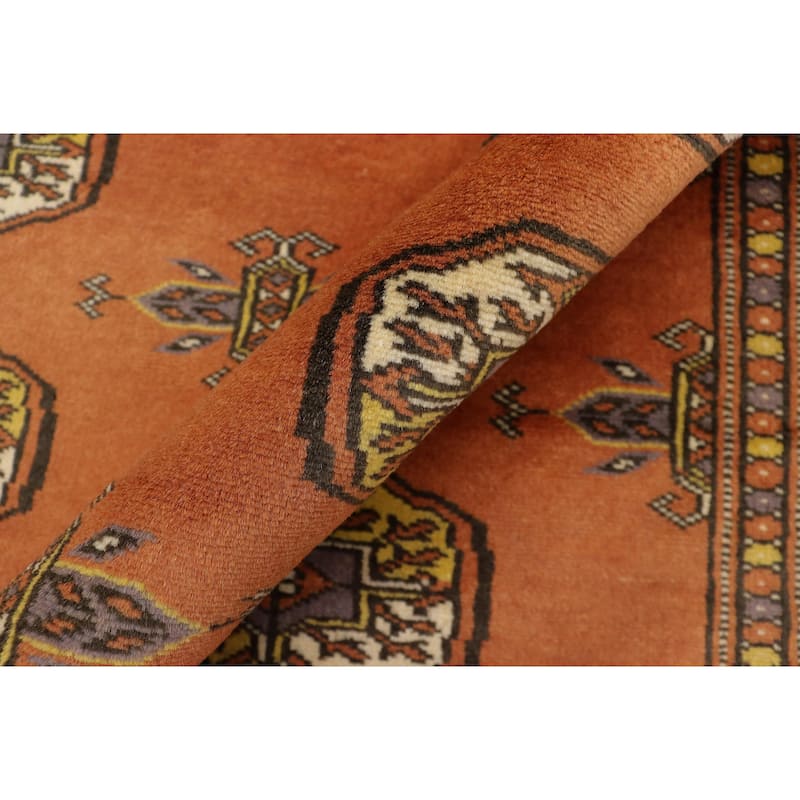 Tribal Bokhara Barber Rust/Beige Hand Knotted Wool Rug - 4'0'' x 6'1''