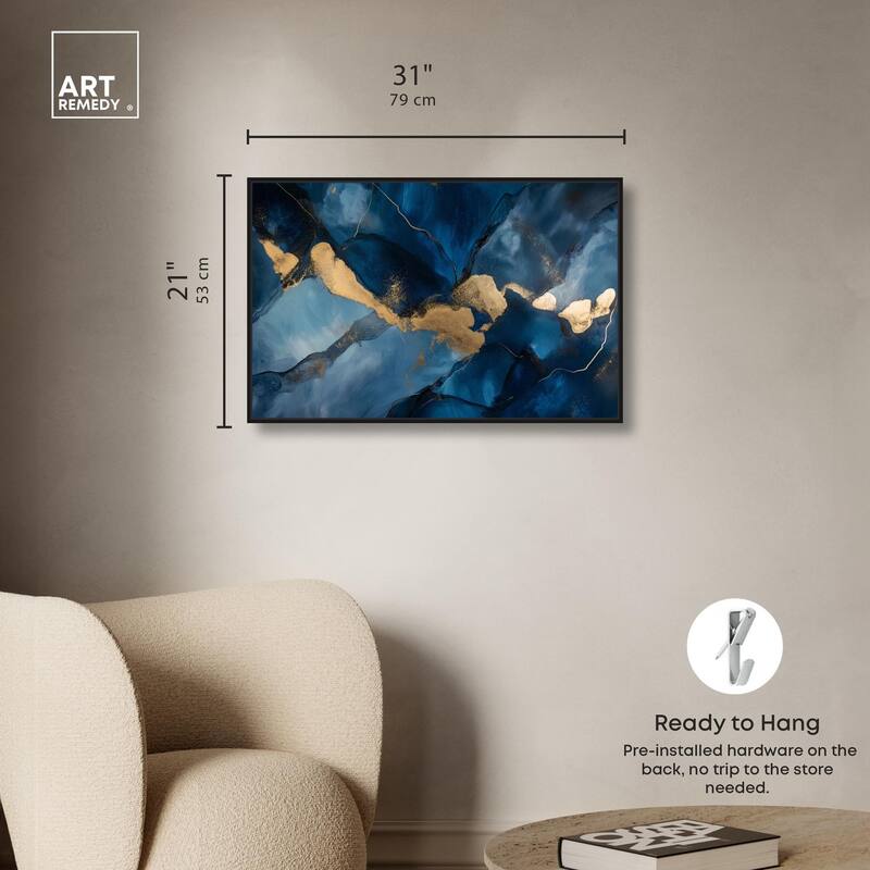 Dark Texture Golden Touch I Canvas by Art Remedy