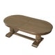 preview thumbnail 3 of 26, Extendable Wooden Dining Table Set with 6 Pieces of Chair Solid Wood Curved Oval for 4-6 People
