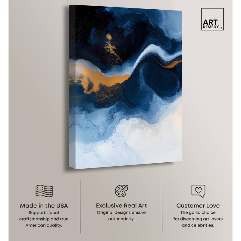 Blue Deep I Canvas by Art Remedy, Gallery Wrapped