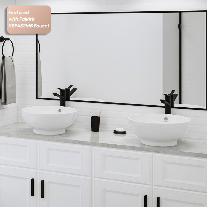 Karran Valera 17" Vitreous China Vessel Bathroom Sink in White with Overflow Drain