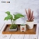 preview thumbnail 4 of 6, Wood Serving Tray Rectangle Decorative Platter Home Kitchen Table