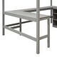 preview thumbnail 10 of 18, Full size Loft Bed with Shelves and L-shape Desk, Grey