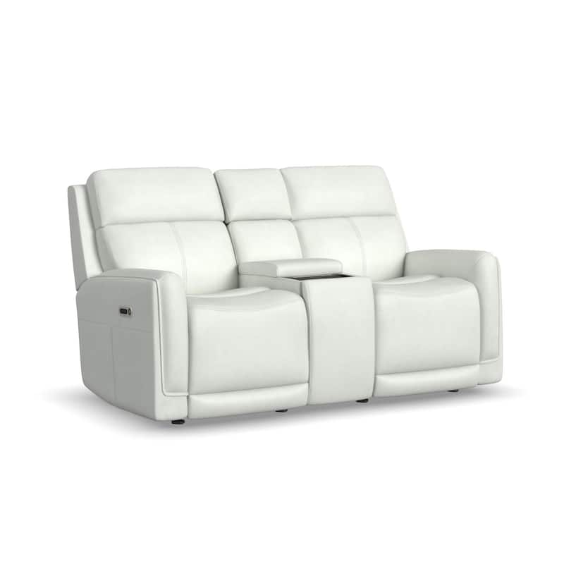 Alister Power Gliding Loveseat with Console, Power Headrests & Lumbar by Flexsteel - 71" x 41" x 42"