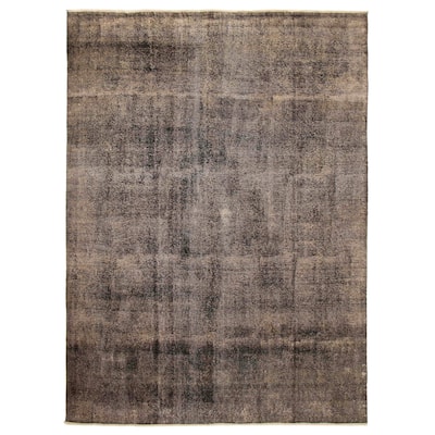 ECARPETGALLERY Hand-knotted Color Transition Black Wool Rug - 9'5 x 12'9