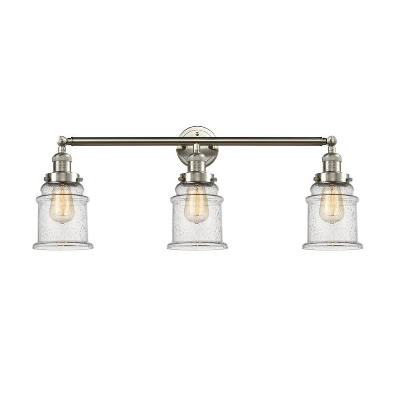 Innovations Lighting Canton 3 Light 30" Wide Bathroom Vanity Light - Brushed Satin Nickel / Seedy