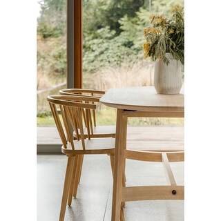 Aurelle Home Modern Solid Elm Spindle Back Dining Chairs ( Set of 2)