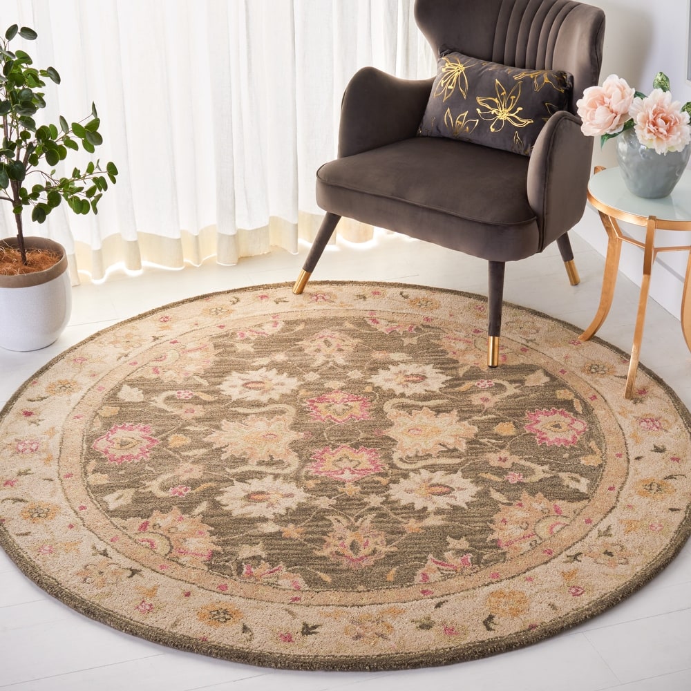 SAFAVIEH Handmade Anatolia Hasibe Traditional Oriental Hand-spun Wool Rug