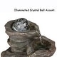 preview thumbnail 10 of 10, 4-Tier Cascading Resin-Rock Falls Tabletop Water Fountain w/LED Lights