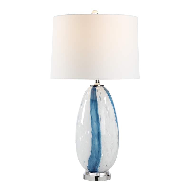 Everren Solis 27.75" Height Table Lamps, Clear And Blue