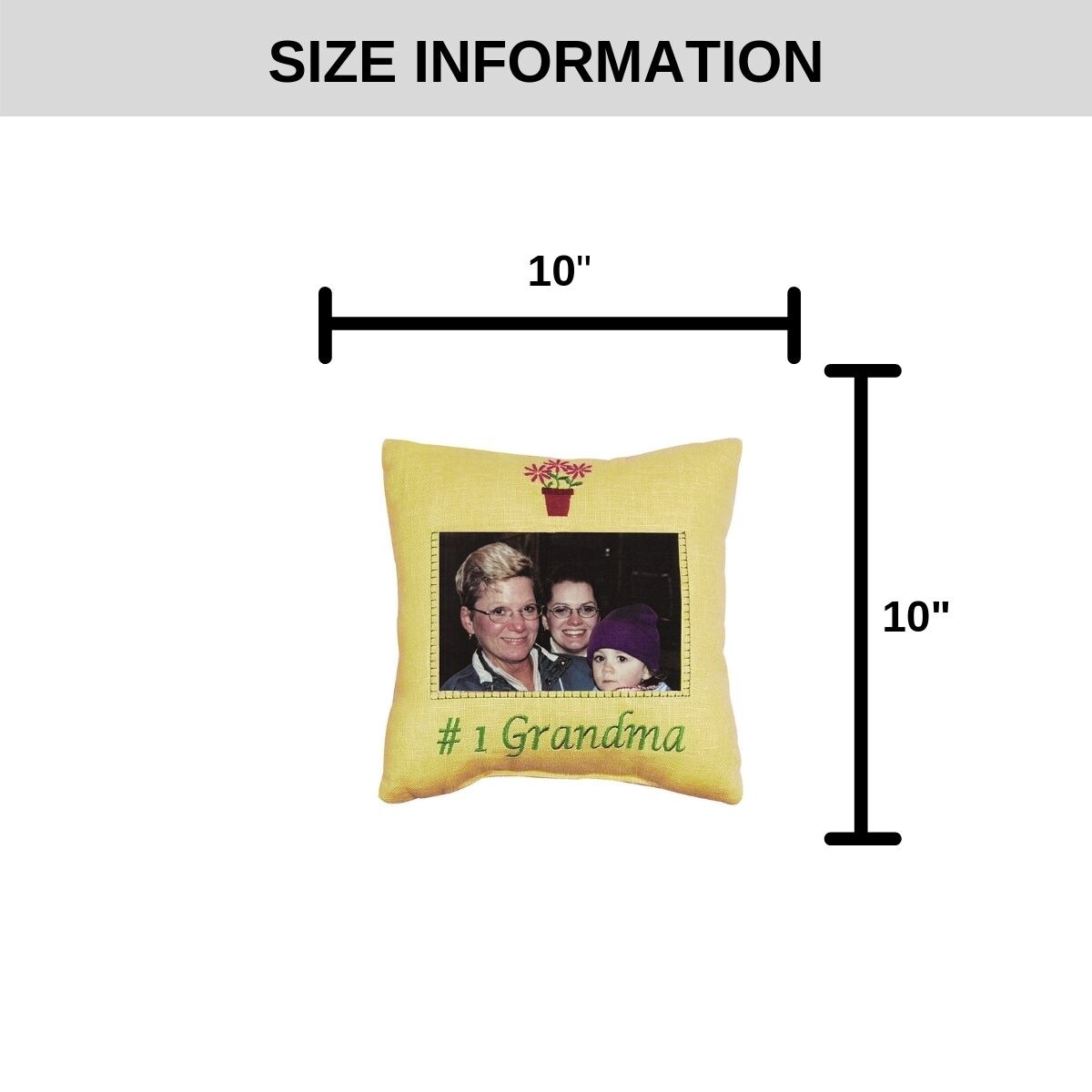 10 x 10 Number One Grandma Picture Pillow - On Sale - Bed Bath