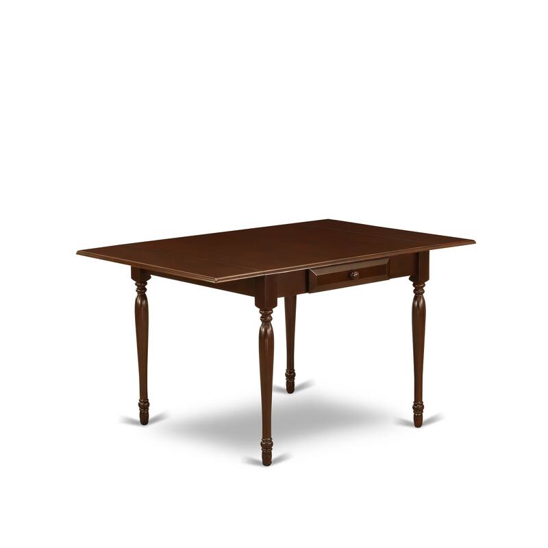 East West Furniture Dining Table Set Includes a Rectangle Kitchen Table and Padded Chairs, Mahogany (Pieces Options)