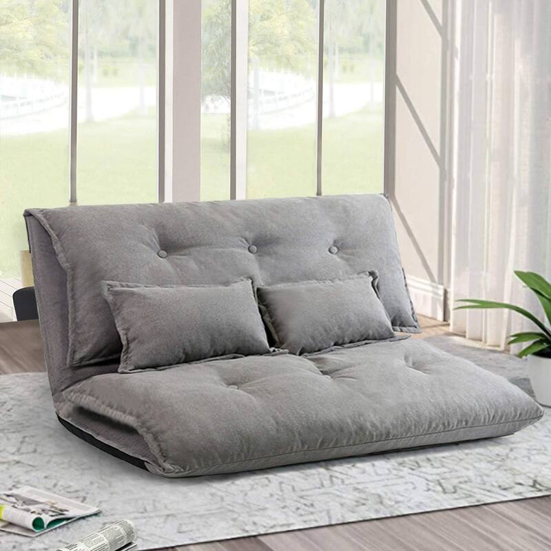 Contemporary and Adaptable Sofa Bed Set with Floor Placement, 2 Pillows