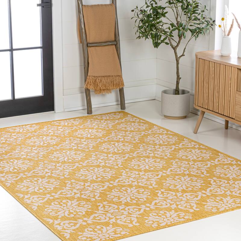 JONATHAN Y Maribel Traditional Mediterranean Tile Design Indoor/Outdoor Area Rug