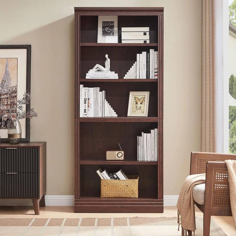 VAUXHILL & CO. Halston Standard Bookcase Adjustable Open Shelving Unit, Cherry - 73.2