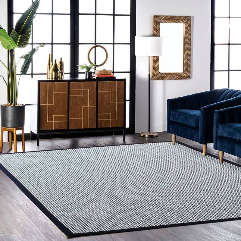 A1HC Sisal and Wool Rug, Natural Fiber Area Rugs with Non-Skid Latex Backing, Rug for Entryway, Dining or Living Room