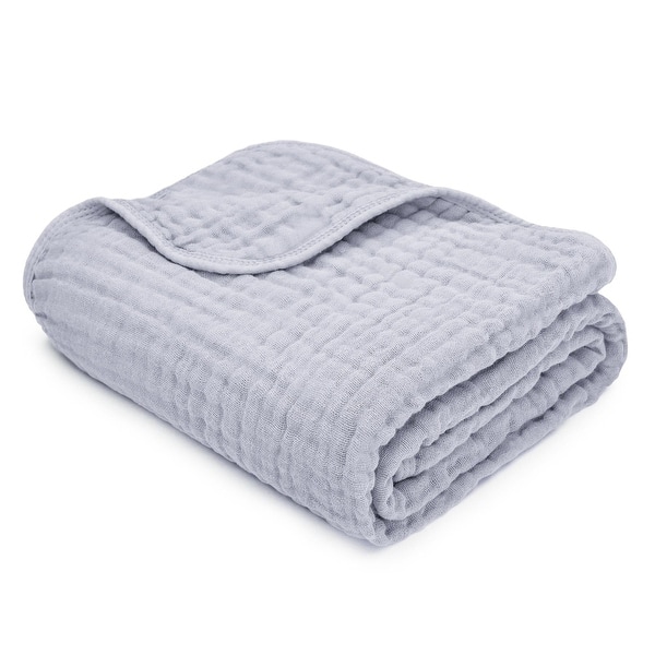 slide 2 of 102, Muslin Baby Blanket, 40" x 40" Swaddle Blanket by Comfy Cubs Heather