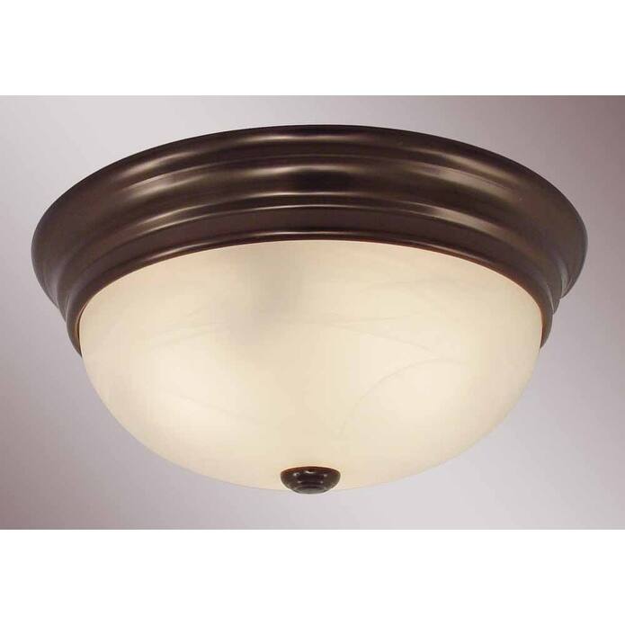 Volume Lighting V7574 Marti 3 Light 15" Flush Mount Ceiling Fixture - Antique Bronze
