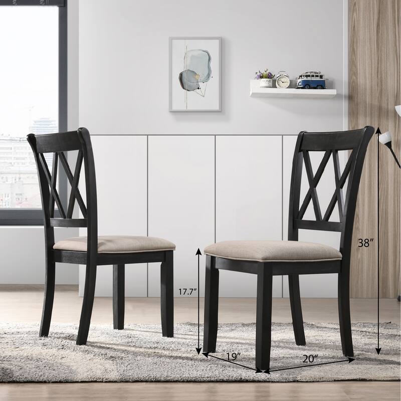Set of 2 Fabric Upholstered Dining Chair