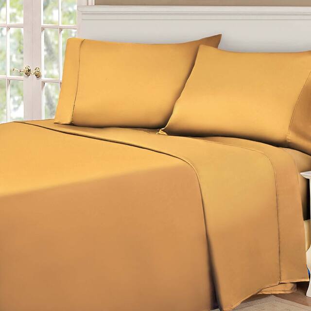 Egyptian Cotton 530 Thread Count Bed Sheet Set by Superior - Twin XL - Gold