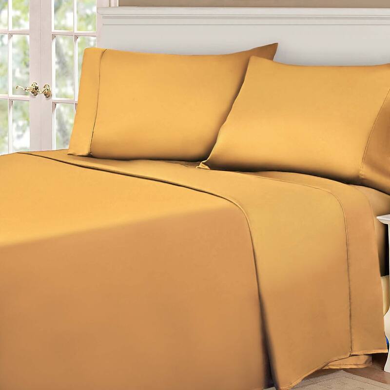 Superior Egyptian Cotton 530 Thread Count Bed Sheet Set - Full - Gold