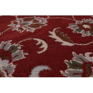 5'x8' Hand Tufted Wool Oriental Area Rug Rusty Red, Beige Color - 5' x ...