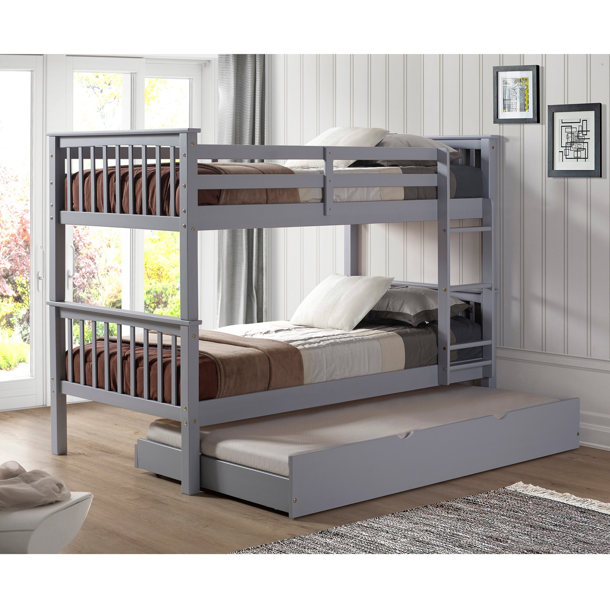 Shop Taylor Olive Como Wood Mission Twin Bunk Bed With Trundle