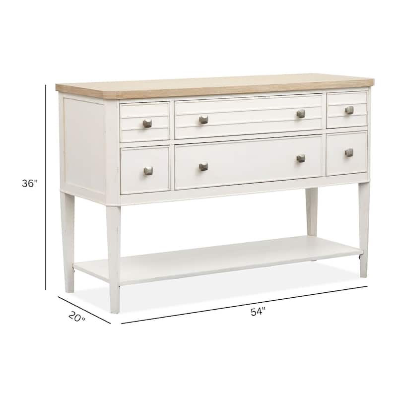 Salt Life Home Echo Isles Sea Pearl And Driftwood Sideboard - 54''W x 20''D x 36''H