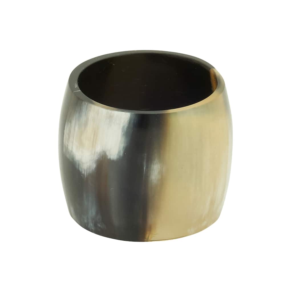 Solid Horn Napkin Rings (Set of 4) - Brown