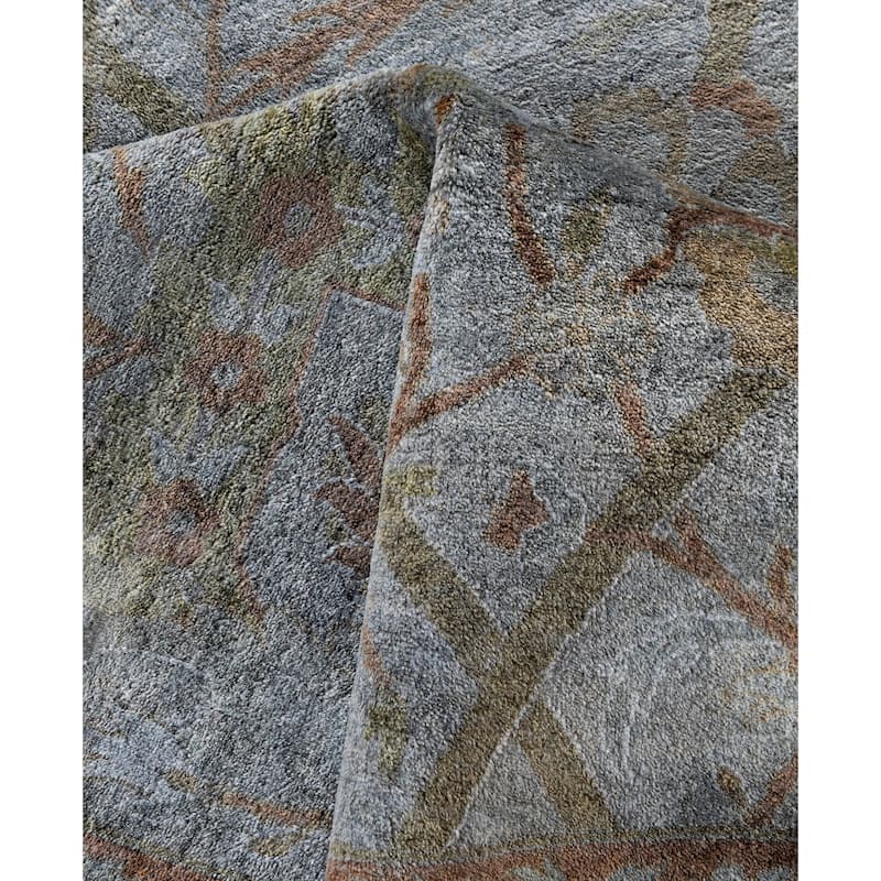 Overdyed One-of-a-Kind Hand-Knotted Area Rug - Gray - 9' 3" x 12' 0"