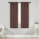 preview thumbnail 171 of 198, Superior Solid Machine Washable Room Darkening Curtains with Back Tabs, Set of 2 26" x 63" - Cappuccino