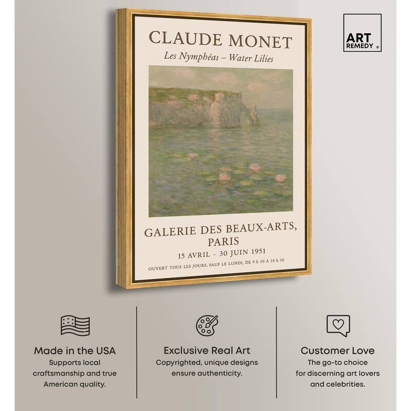 Water Lilies Canvas Vintage Art by Art Remedy