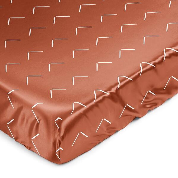 slide 2 of 6, Sweet Jojo Designs Orange Boho Arrow Boy Girl Gender Neutral Satin Fitted Crib Sheet Bohemian Farmhouse Southwest Shabby Chic