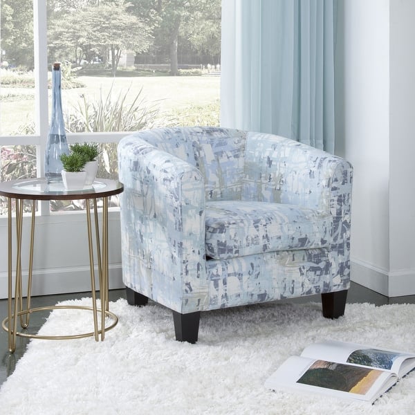 Grafton Home Enzo Upholstered Accent Barrel Chair Mysterious Slate