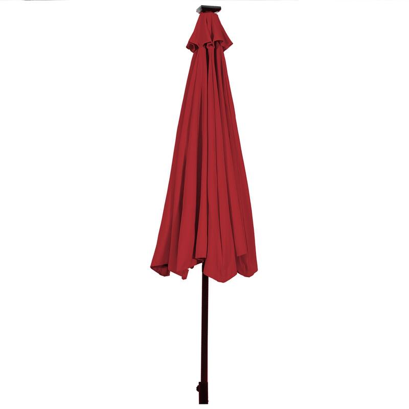 Costway 10' Solar LED Lighted Patio Market Umbrella Shade Tilt