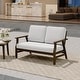 preview thumbnail 78 of 90, Casual Wood Outdoor Patio Sofa Loveseat with Cushion