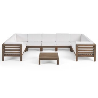 8-piece Acacia Wood Sectional Sofa Set