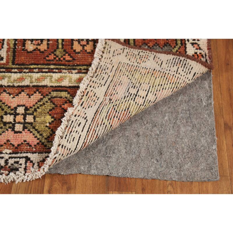 Hand Knotted Oriental 100% Wool Carpet Traditional Geometric Oranges & Rust Bakhtiari Area Rug - 9' 7'' X 6' 7''