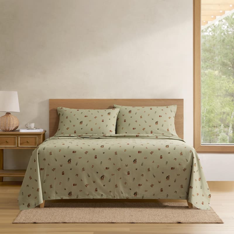 Eddie Bauer Crisp & Breathable Cotton Percale Deep Pocket Sheet Set