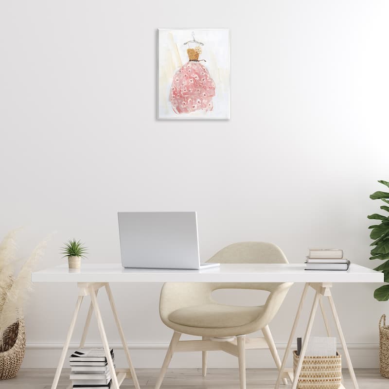 Stupell Elegant & Sophisticated Pink Gown Wall Plaque Art Design By Sally Swatland
