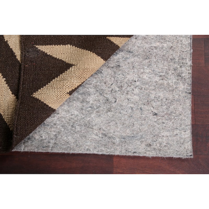 Chevron Style Kilim Natural Dye Wool Area Rug Flat-weave Foyer Carpet - 5'2" x 6'11"