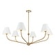 preview thumbnail 1 of 9, Crystorama Lighting Group XAV-B9319 Xavier 6 Light 48" Wide Chandelier Vibrant Gold / White