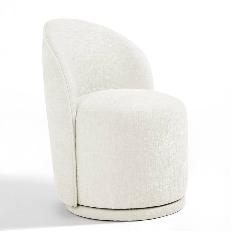 Modern Armless 360-Degree Swivel Dining Chair Barrel Chair