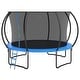 preview thumbnail 4 of 15, Outdoor Trampoline with Net Ladder and Curved Poles for Kids & Adults 400 LBS