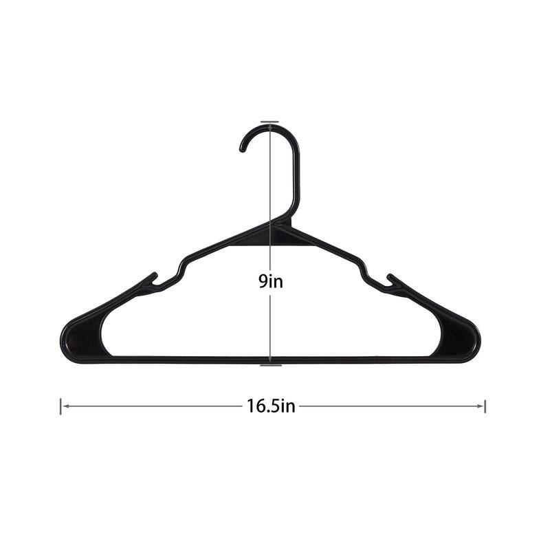 VECELO 100 Pcs Plastic Adult Hangers Holds Up To 10 Lbs Clothes Hangers