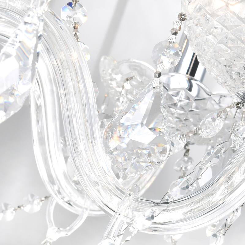 Princeton 6 Light Down Chandelier With Chrome Finish