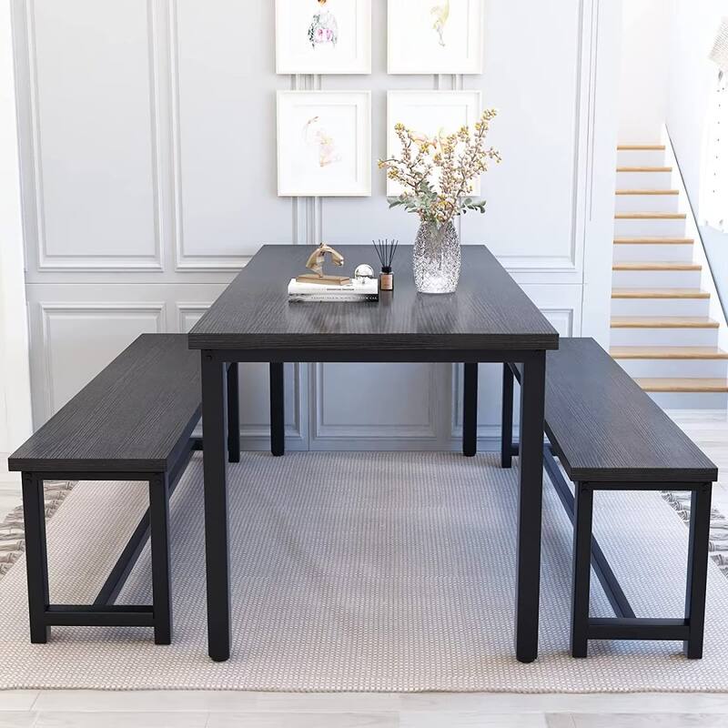 4 - Person Dining Set with Bench and Rectangle Table
