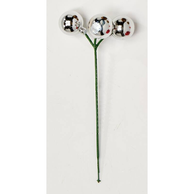 30mm Ball Pick x 3, Silver, Set of 12 - Silver - 6