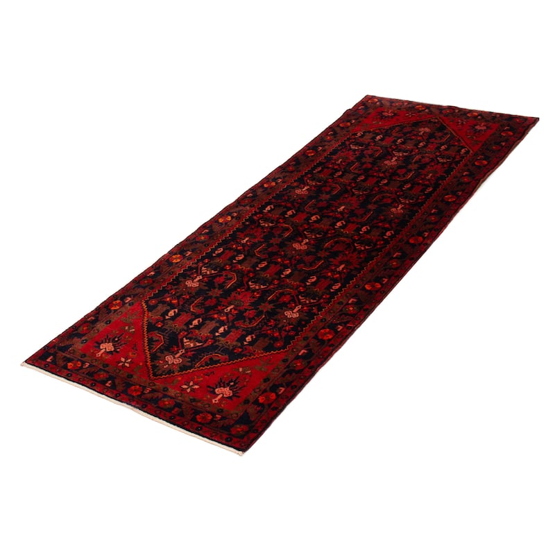 Andelz Navy, Red Rug 3'8" x 9'10" - 3'8 x 9'10